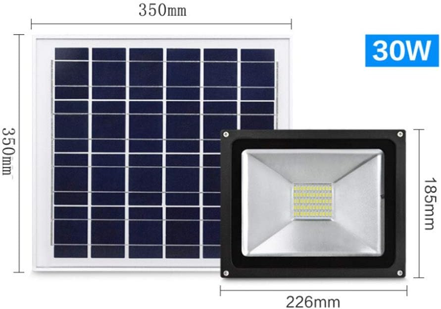 10W/20W/30W/50W LED Solar Waterproof Outdoor Spotlight Courtyard Home Wall Spotlight with High Brightness Aluminum Landscape Emergency Light