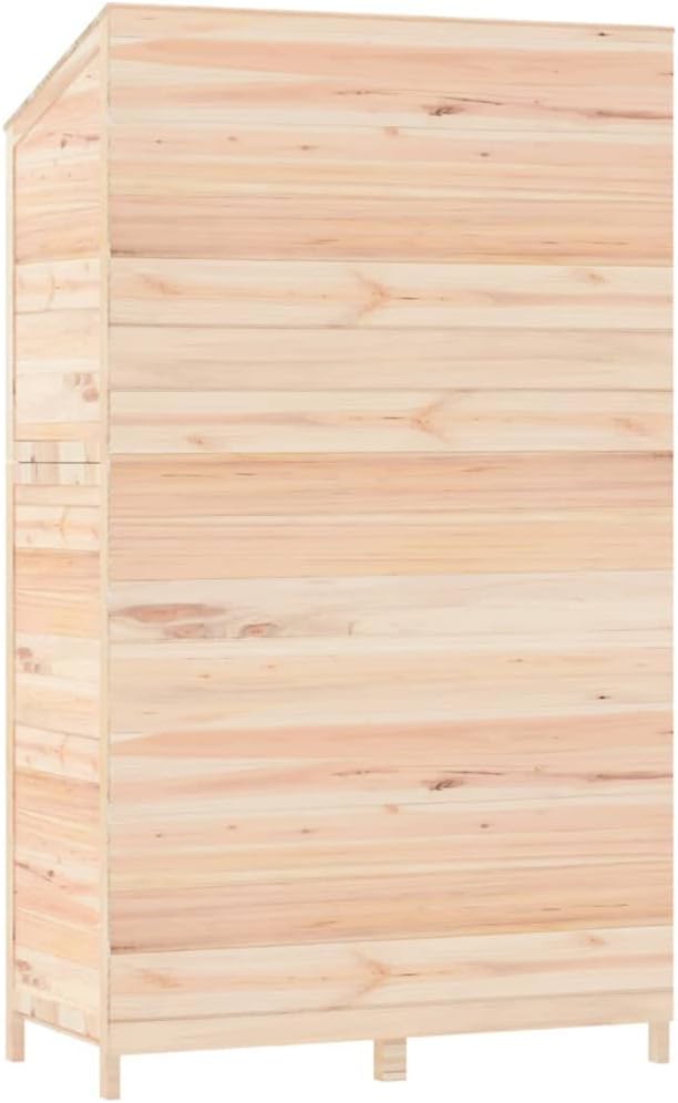 Wooden Garden Storage Shed, Solid Wood Fir Outdoor Storage Cabinet, Garden Wood Tool Shed, Outside Wooden Shed Organizer for Yard, Patio, Deck and Porch, 40.2'x20.5'x68.7'