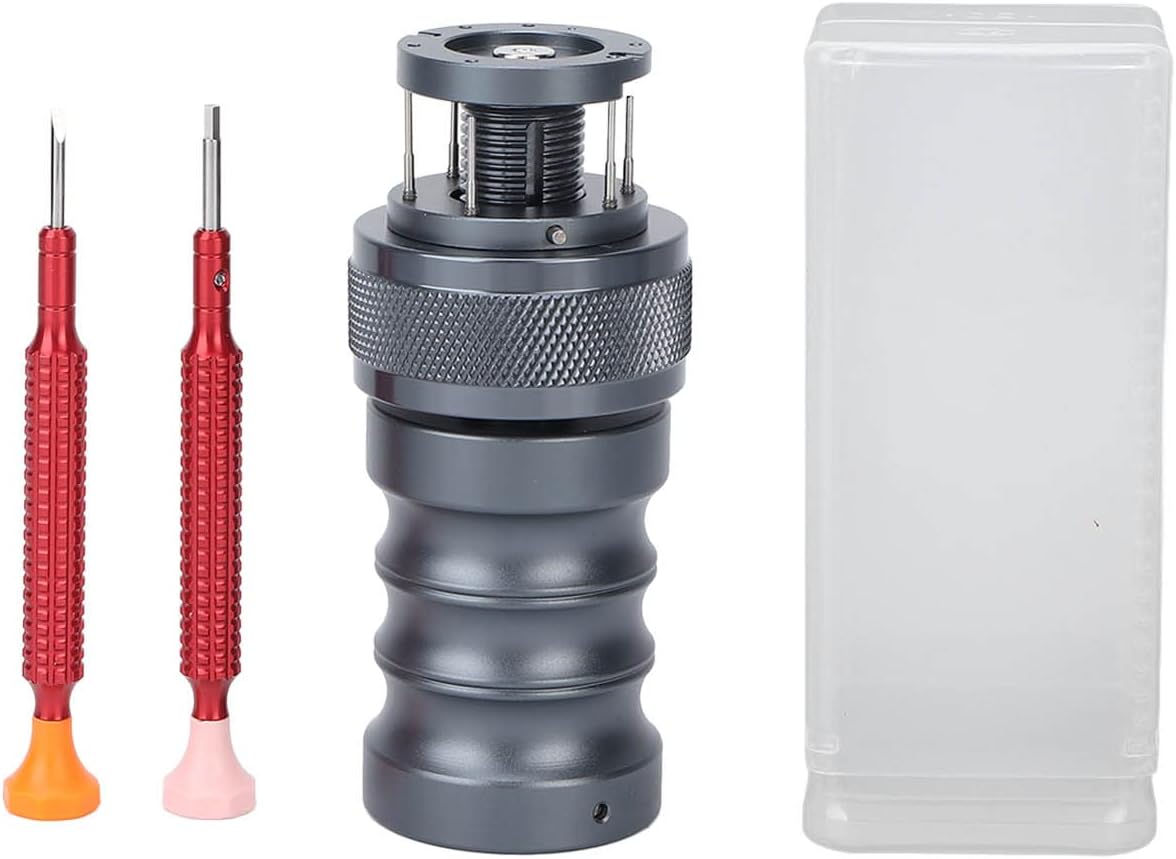 Watch Back Cover Opener Tool, Watch Case Opener for Repairing Accessories, Portable Watch Repair Tool with Non - Slip Alloy Handle and Storage Box for Watchmakers and