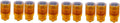 Zerodeko 10pcs Solar Light Strobe Beacon Lamp for Traffic Safety Road Construction and Emergency Use Orange
