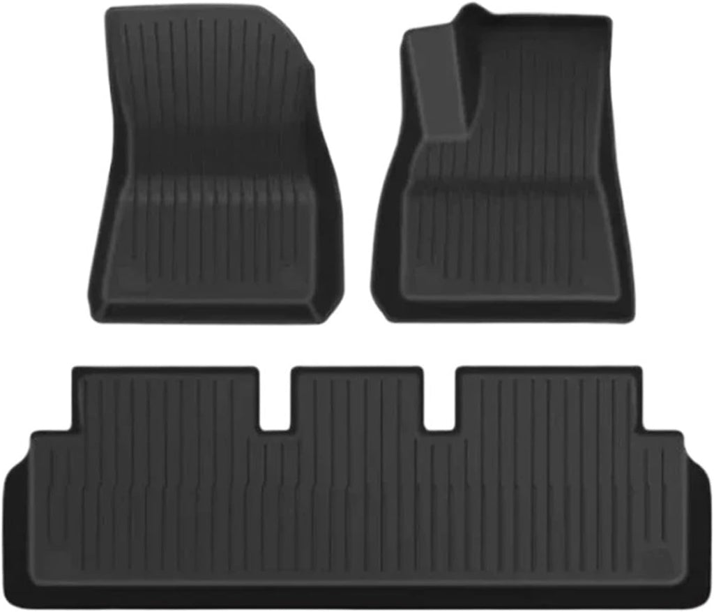 Floor Mats Compatible for Tesla Model Y 3 2017-2024 Highland Left Right Rudder All Weather TPE Non-Slip Cargo Liner Cargo Trunk Accessories(Model 3 RHD)