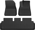 Floor Mats Compatible for Tesla Model Y 3 2017-2024 Highland Left Right Rudder All Weather TPE Non-Slip Cargo Liner Cargo Trunk Accessories(Model 3 RHD)