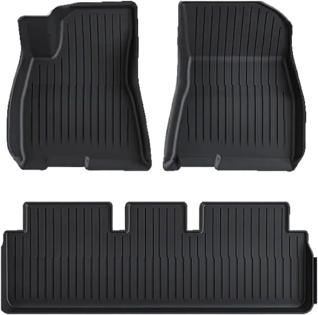Compatible for Tesla Model Y 3 2021 to 2023 LHD All TPE Floor Mats Trunk Mat Cargo Liner Left Rudder Foot Pads Car Accessories(Dark Grey)