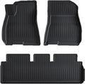 Compatible for Tesla Model Y 3 2021 to 2023 LHD All TPE Floor Mats Trunk Mat Cargo Liner Left Rudder Foot Pads Car Accessories(Dark Grey)