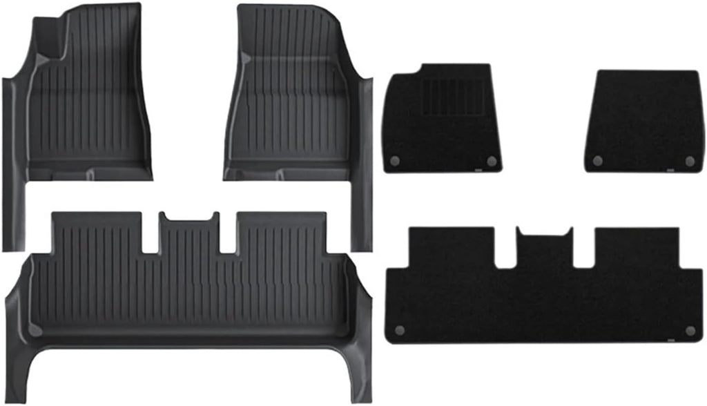 TPE Floor Mat Compatible with Tesla Model 3 2024 with Door Sill Protector Trunk Mats with Front Rear Cargo Liner Compatible with Model 3 Highland(DLFM-3PCS)