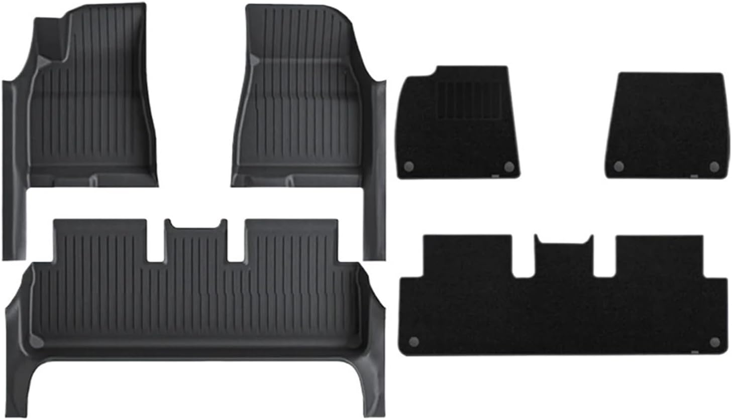 TPE Floor Mat Compatible with Tesla Model 3 2024 with Door Sill Protector Trunk Mats with Front Rear Cargo Liner Compatible with Model 3 Highland(DLFM-3PCS)