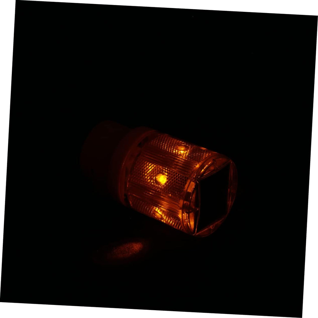 Zerodeko 10pcs Solar Light Strobe Beacon Lamp for Traffic Safety Road Construction and Emergency Use Orange