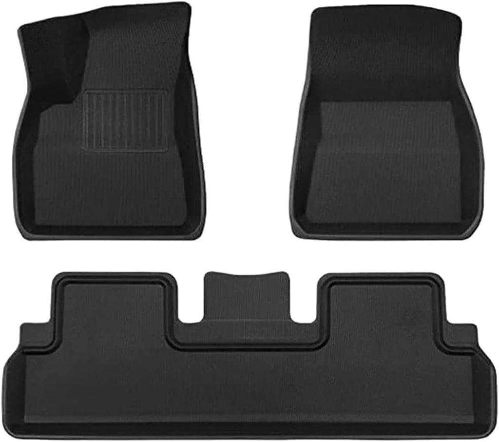Auto Parts Compatible with Tesla Model 3 2024 Highland XPE Floor Mats All Weather Car Floor Mats Front Rear Frunk Cargo Liner Set Anti Slip Waterproof(3PCS LHD)