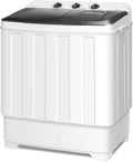 Nictemaw Portable 30Lbs Twin Tub Washing Machine Washer and Dryer Combo, Compact Laundry Machine with Drain Pump, Time Control, Semi-Automatic 19Lbs Washer and 11Lbs Spinner for Apartment Dorms RV