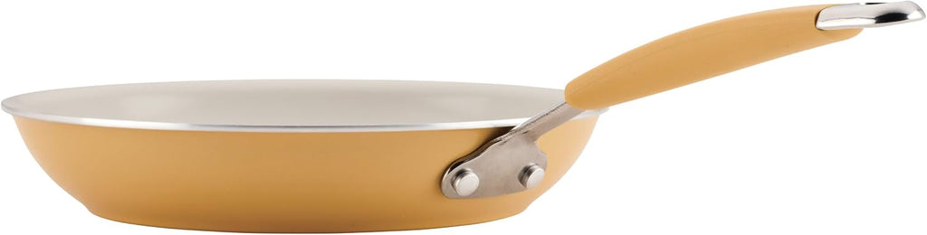 Rachael Ray Cucina Ceramic Nonstick Cookware Pots and Pans Set, 13-Piece, Tumeric Yellow