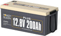 power queen 12V 200Ah Plus LiFePO4 Battery, Lithium Battery with 200A BMS, 2560W Load Power, 15000 Deep Cycles for RV Motorhome, Trailer Van Camper, Solar, Off-Grid