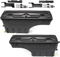 G-PLUS Lockable Storage Boxes Case Truck Bed Tool Box Driver & Passenger Side Pair Compatible with Ford F150 2015-2020 Black
