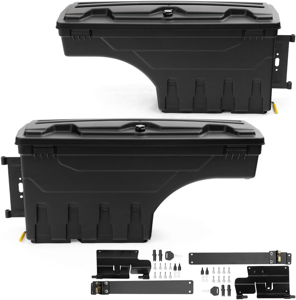 G-PLUS One Pair of Truck Bed Storage Box Compatible with Chevy Colorado/GMC Canyon 2015 2016 2017 2018 2019 2020 Rear Driver and Passenger Side 2Pcs Set