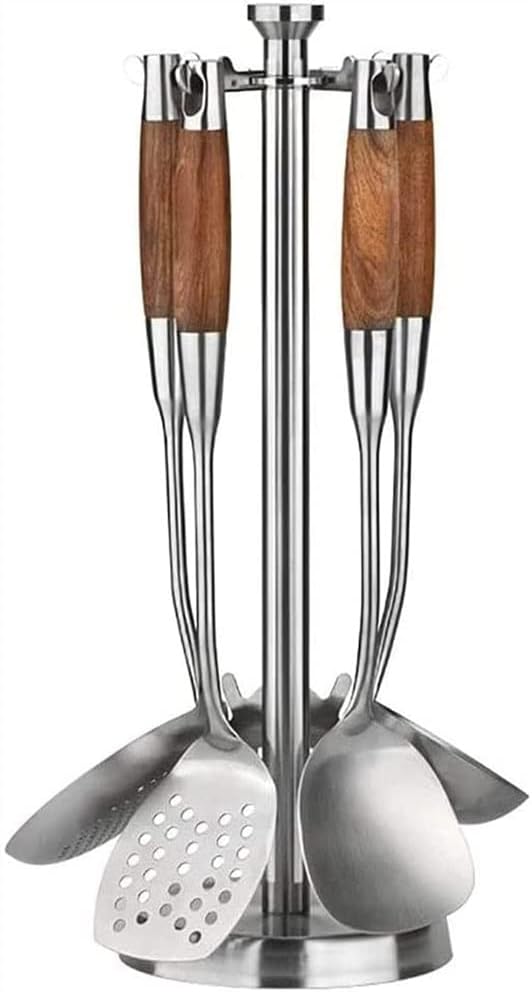 Kitchen Cooking Utensil Set, Non-stick Cooking Kitchen Utensils Spatula Set with Holder, BPA Free Non Toxic Cooking Utensils Set Cookware Set Kitchen Gadgets Tools Set