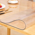 Tablecloth Cover Clear Plastic Table Protector 2mm Transparent Vinyl Long PVC Table Cloths Water Rresistant Wipeable Furniture Floor Carpet Topper Pad for Office Desktop Dresser Dining Table(39.4x70.9