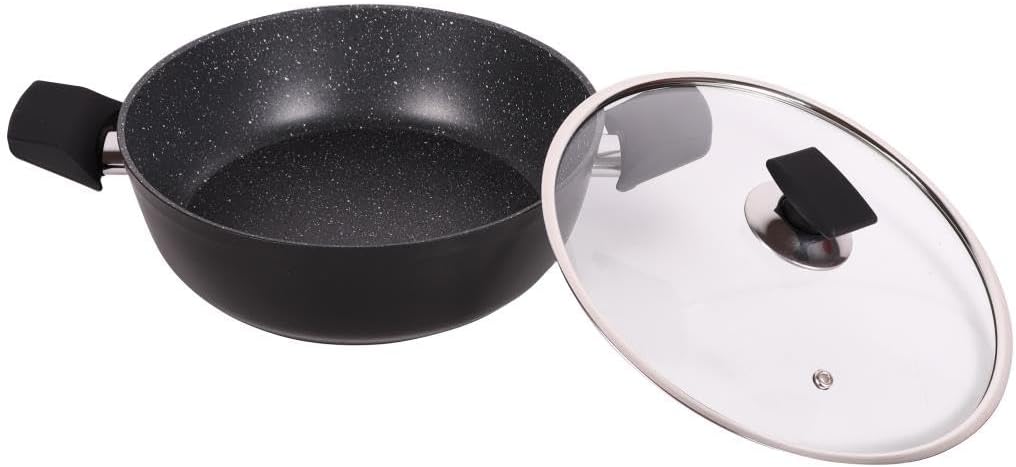 Serenk Pots and Pans Set Stainless Steel, Non Stick, 7 Pieces, Non Toxic Cokware, Induction Cookware, w/Pots & Pans & Saucepans, Cooking Sets Pots and Pans (Granite 7 Pc Set)