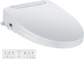 Electric Bidet Toilet Seat, Elongated, Warm Water with Air Dryer, Heated Seat and Slow Close Lid, Front and Rear Wash, LED Nightlight, Wireless Remote, White, 101