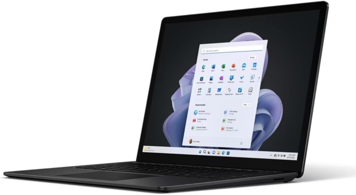 Microsoft Surface Laptop 5 13.5' Touch-Screen – Intel Core i5-16GB - 256GB SSD Windows 11 PRO (Latest Model) - Matte Black (Renewed)