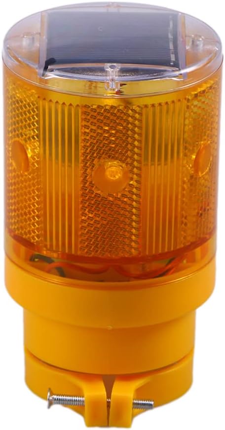 ULTECHNOVO 10pcs Solar Led Light Flashing Traffic Beacon for Road Construction Emergency Strobe Lamp Safety Device Orange