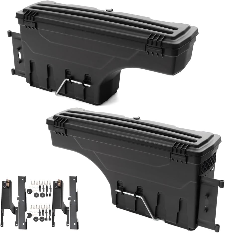 G-PLUS Truck Bed Storage Box Compatible With Ford F250 F350 Super Duty 2017-2020,Tool Box Left 2PCS Set Driver & Right Passenger Side