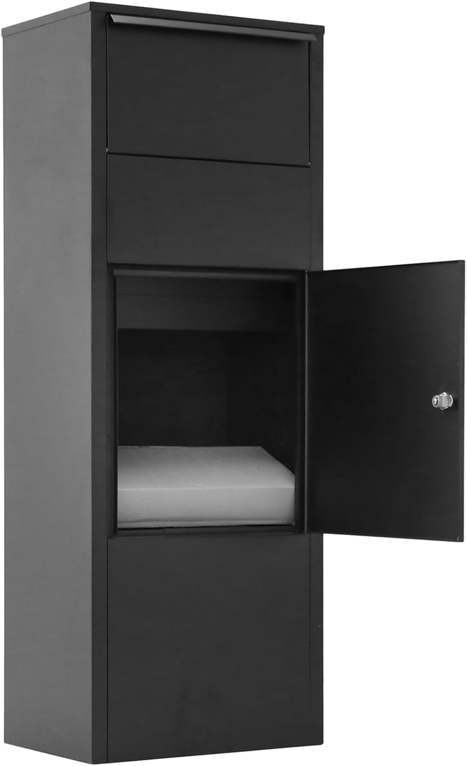 Extra Large Steel Package Delivery Box Express Mail Parcel Drop Box with Lockable Storage Compartment Heavy Duty Weatherproof for Outside for Home & Business (10.5'×15.5'×41.3')