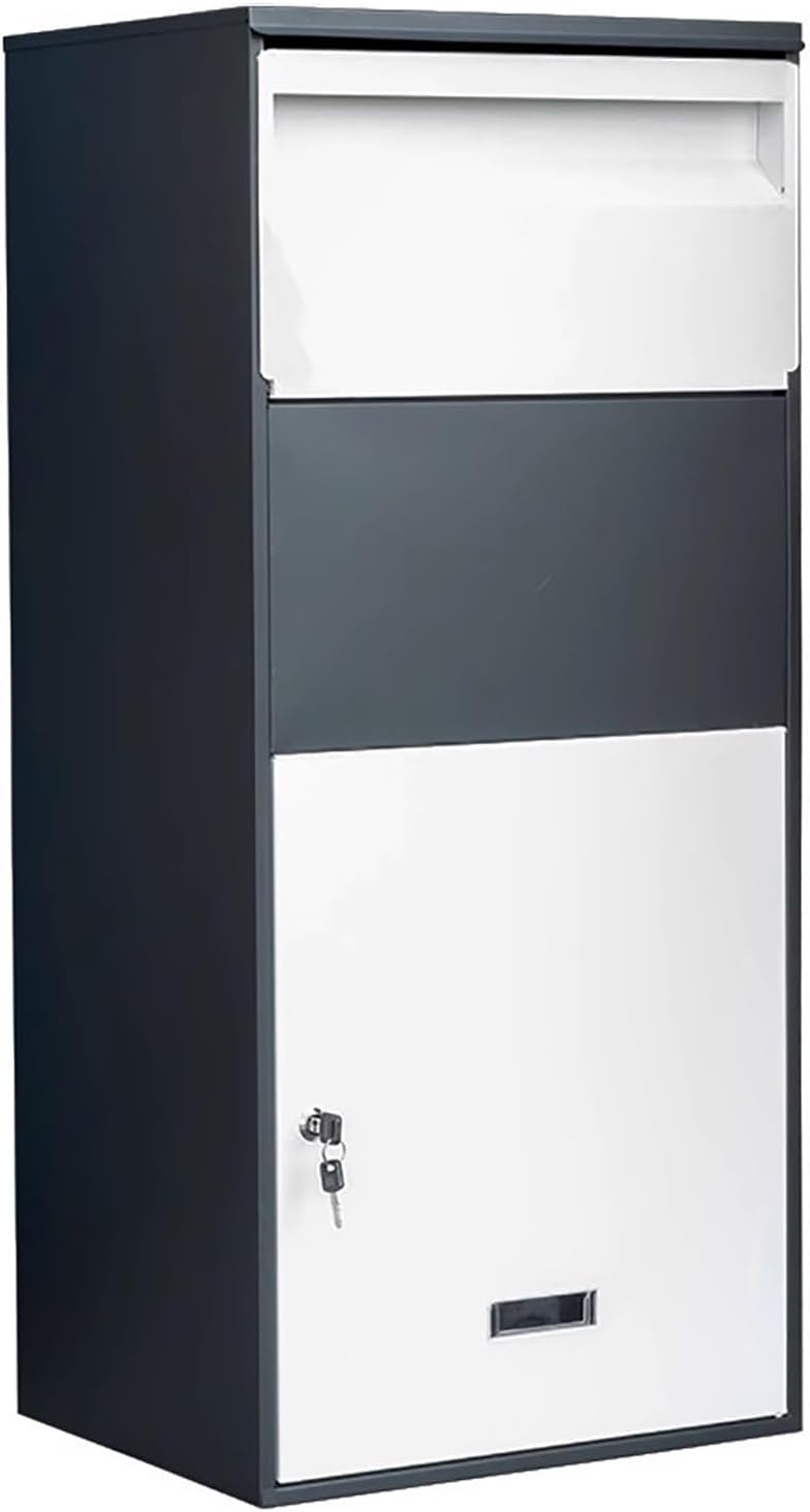 Mailboxes for Outside, Extra Large Capacity Modern Mailbox, Freestanding Mail Box for Packages, with Lockable Secure Storage(Black,39.3in/100cm)