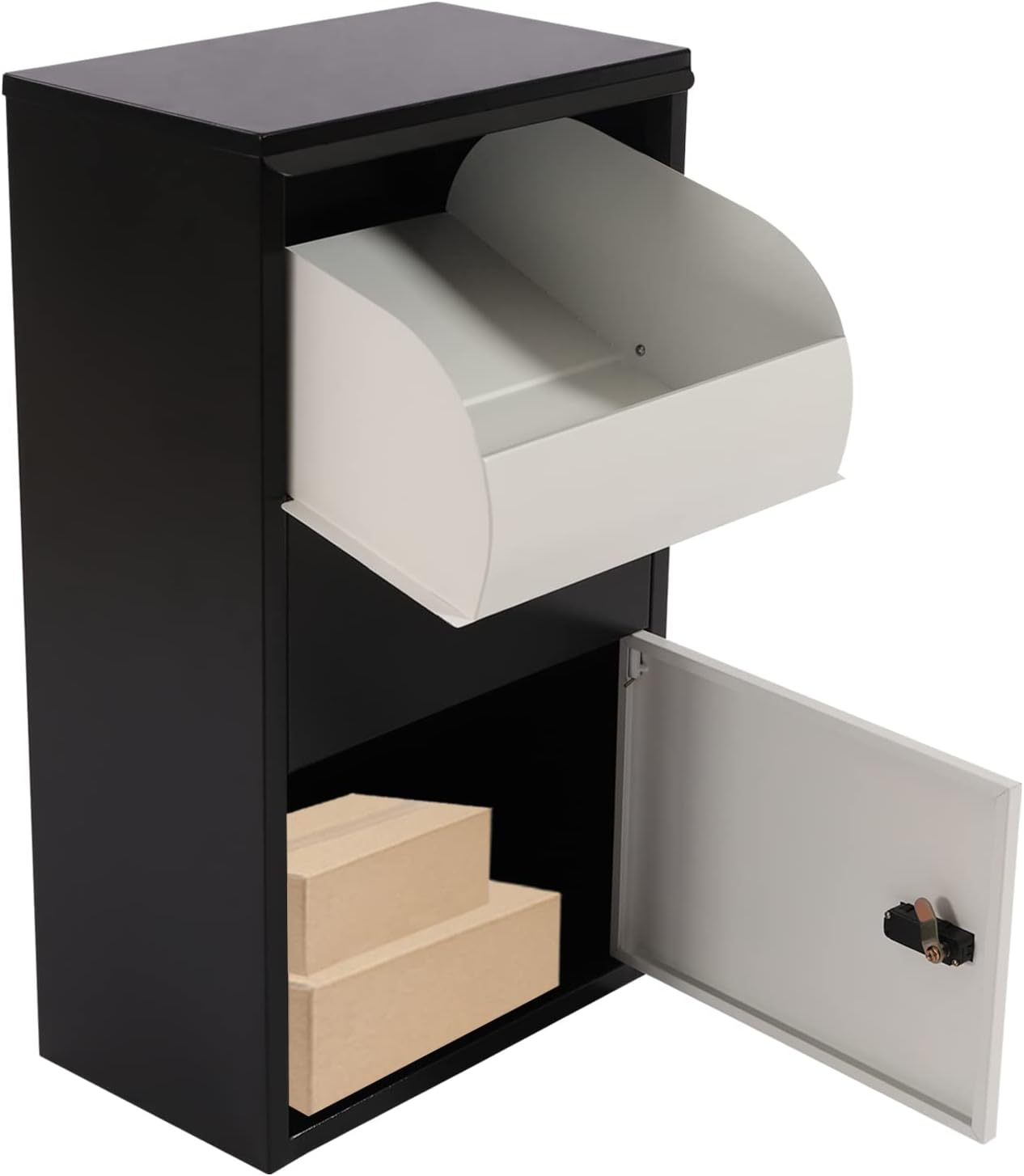Package Drop Box Package Delivery Boxes for Secure Parcel and Mail Delivery, Extra Large Mailbox Wall Mount Mailbox with Coded Lock, Security Locking Dropbox for Outside to Collect Packages and Mail