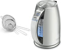 Cuisinart Mesh Strainers, 3 Pack Set, CTG-00-3MS Silver & 1.7-Liter Stainless Steel Cordless Electric Kettle with 6 Preset Temperatures