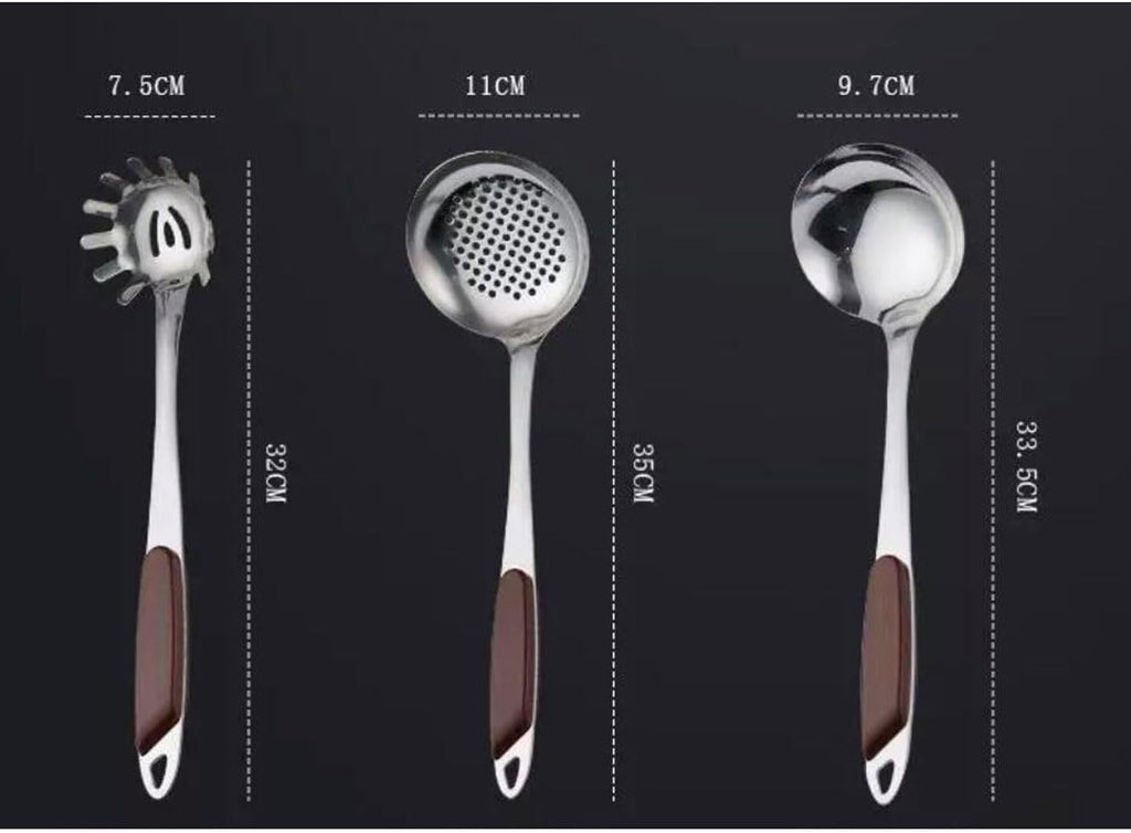 Kitchen Utensils Set, Cookware Dining Gadgets 6 Pieces Sets Spoons for Cooking Spatulas Stainless Steel Cooking Utensils Spatulas Spoons Kitchen Tools