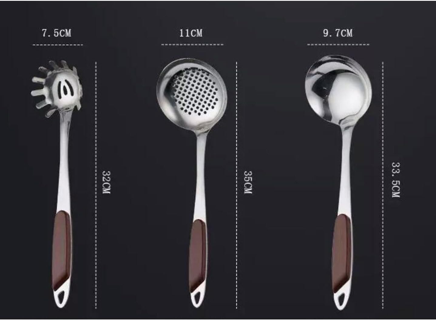Kitchen Utensils Set, Cookware Dining Gadgets 6 Pieces Sets Spoons for Cooking Spatulas Stainless Steel Cooking Utensils Spatulas Spoons Kitchen Tools