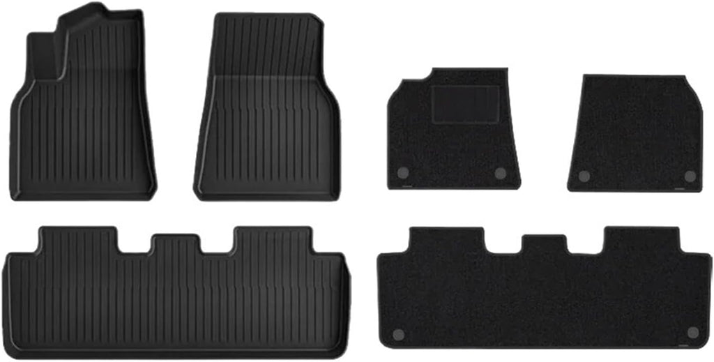 Compatible for Tesla Model Y 3 2021 to 2023 LHD All TPE Floor Mats Trunk Mat Cargo Liner Left Rudder Foot Pads Car Accessories(Clear)