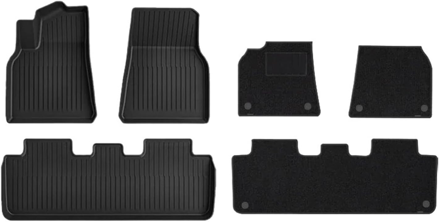 Compatible for Tesla Model Y 3 2021 to 2023 LHD All TPE Floor Mats Trunk Mat Cargo Liner Left Rudder Foot Pads Car Accessories(Clear)