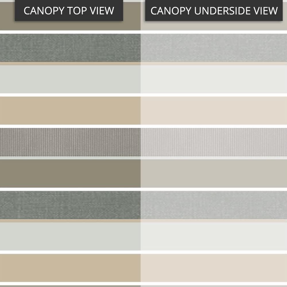 Garden Winds Replacement Canopy for The Hampton Bay Arched Pergola - Standard 350 - Stripe Stone