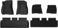 Compatible for Tesla Model Y 3 2021 to 2023 LHD All TPE Floor Mats Trunk Mat Cargo Liner Left Rudder Foot Pads Car Accessories(Red)