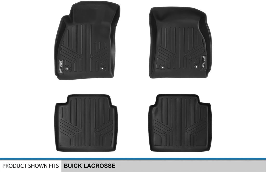 SMARTLINER Custom Fit Floor Mats 2 Row Liner Set for 2010-2016 Buick Lacrosse