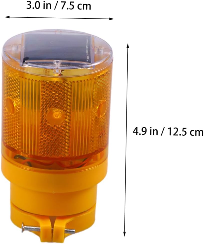 Unomor 10pcs Solar Strobe Light for Traffic Safety Cordless Emergency Road Construction Beacon for Outdoor Use