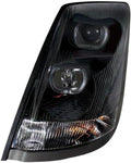 United Pacific 31268 Projection Headlight Assembly, LH, Black Housing, High/Low Beam, H7/H1/3157 Bulb, with Signal Light and White LED Position Light Bar