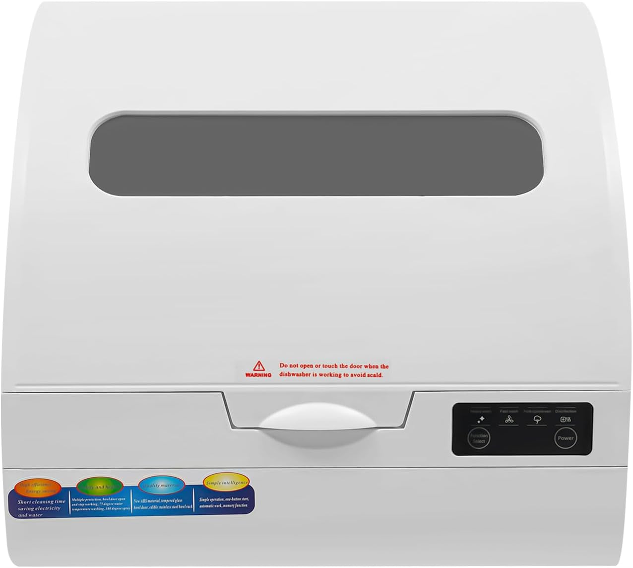 1200W Portable Countertop Dishwasher with 3 Washing Modes, 176℉ High-Temp, No Installation Needed, White Compact Dish Washing Machine for 12-18 Pieces of Cutlery