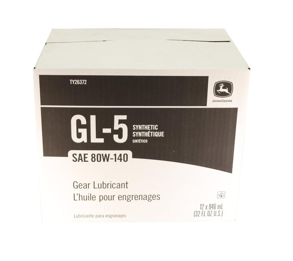John Deere Original Equipment (12 Pack) GL-5 Synthetic SAE 80W-140 Gear Lubricant - TY26372