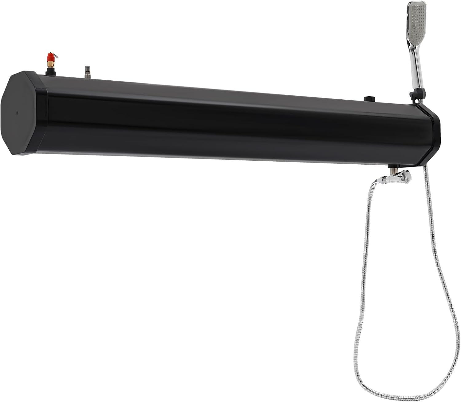 TFCFL 7.93 Gallon Roof Rack Mount Road Shower, High Pressure Outdoor Camping Shower with Long Hose, Portable Camping Solar Shower for Camping, Hiking, Beach, Pet & Gear Cleaning, Black