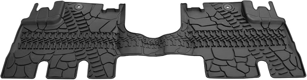 Mopar 82213860 Jeep Wrangler Unlimited 4-Door Black All-Weather 3-Piece Floor Mat Set