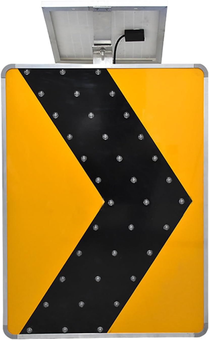 Solar LED Traffic Arrow Sign, Rectangle Road Traffic Emergency Warning Light, High Brightness Outdoor Traffic Road Warning Sign Board
