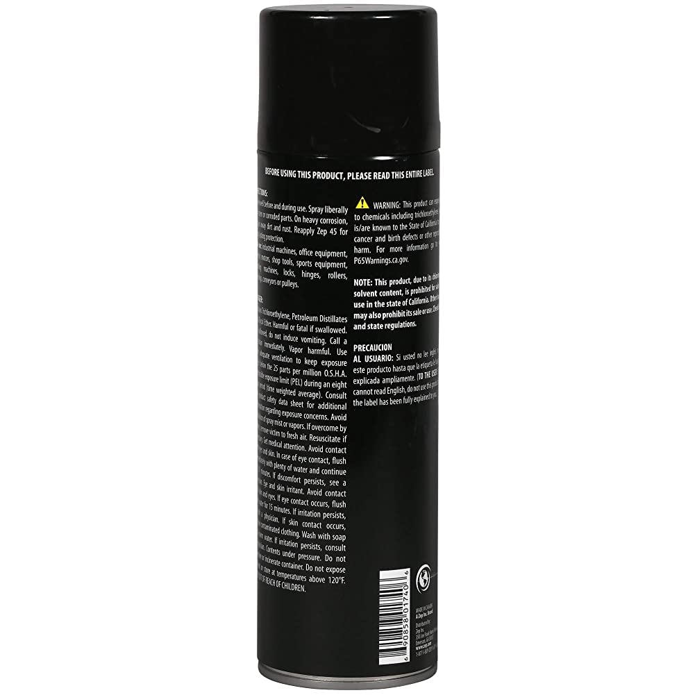 Zep 45 Penetrating Lubricant - 17 oz (Case of 12) 17401 - Lubricates and Protects Moving Metal Parts, Non-Flammable, Defends Against Corrosion