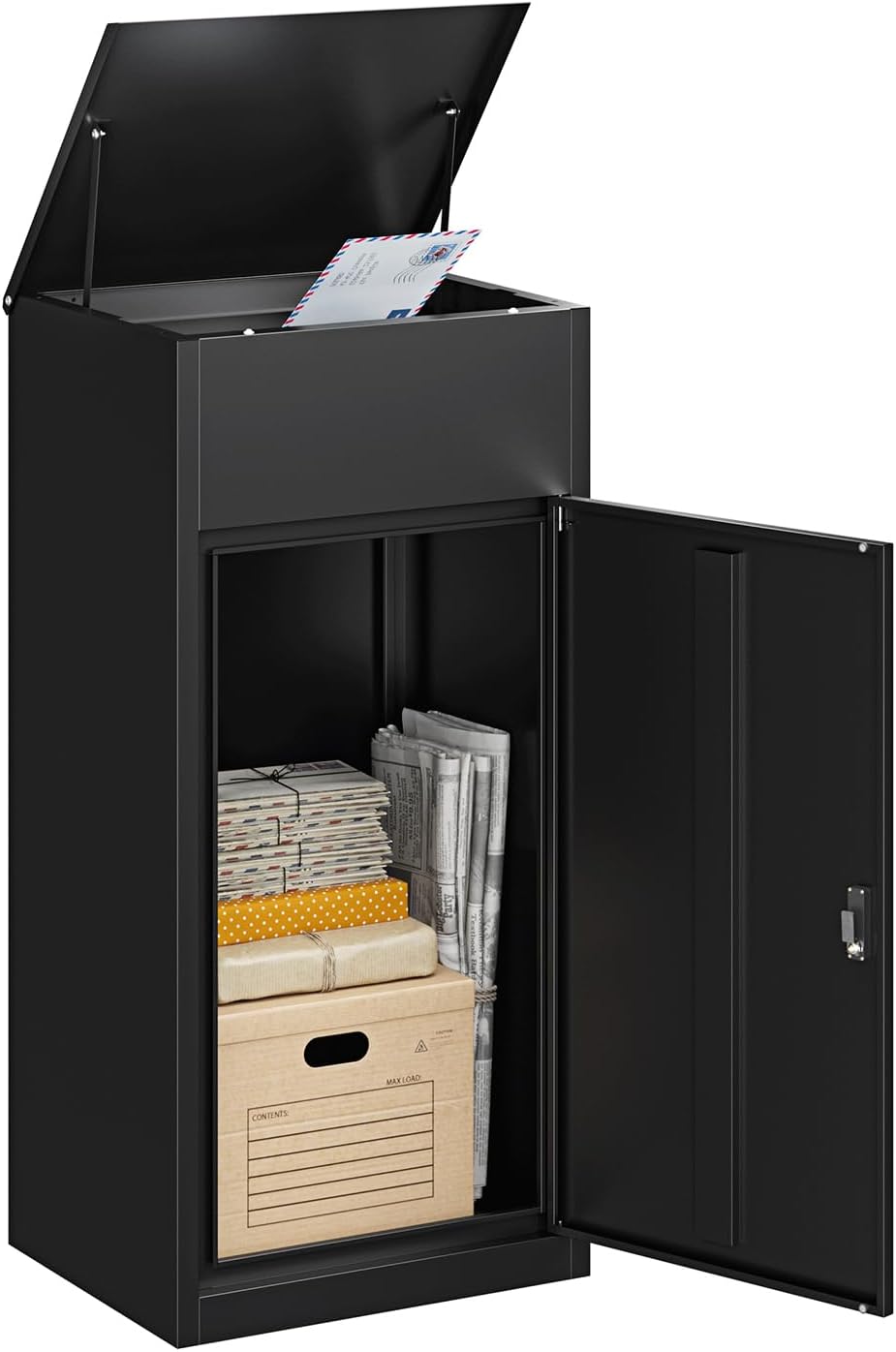Yizosh Package Delivery Boxes for Outside,Extra Large Mailbox for Parcel with Secure Storage,Anti-Theft Parcel Mailbox with Coded Lock,Steel Package Delivery Box for Outdoor,Porch,Curbside