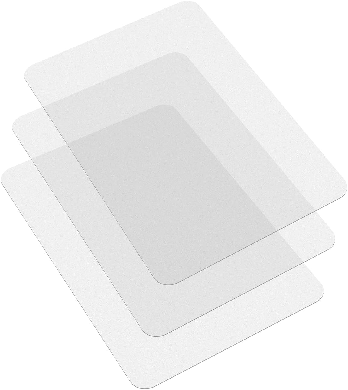 Blvornl 3 Pack Frosted Clear Chair Mat for Hardwood Floor, 32.3'*47.2' Hard Material Office Chair Mat, Memory Plastic Computer Chair Pad for Rolling Chairs, Desk Floor Rug for Office and Home