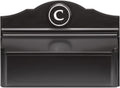 Whitehall Custom Wall Mount Mailbox Package - Mail Box with Monogram, Sand Cast Aluminum, Classic Design Black Personalized in White