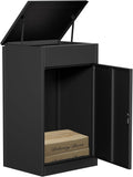 Package Delivery Boxes for outside,Enlarged 19.7 * 16.1 * 33.5 inches Delivery Box for Packages with Coded Lock,Large Space, Waterproof,Cold-Rolled Steel Drop Box for Porch, Curbside (Small)