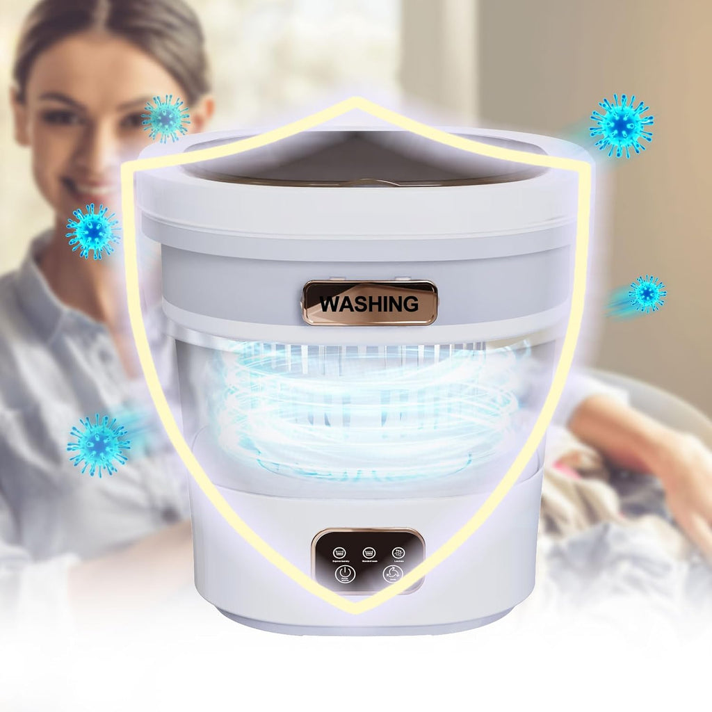 Underwear Washing Machine,15L 2.1kg 2 in 1 Mini Washing Machine and Dryer, Portable Washe, Small Washing Machine with 3 Cleaning Modes for Baby Clothes, Underwear, Camping, RV, Travel(Grey)