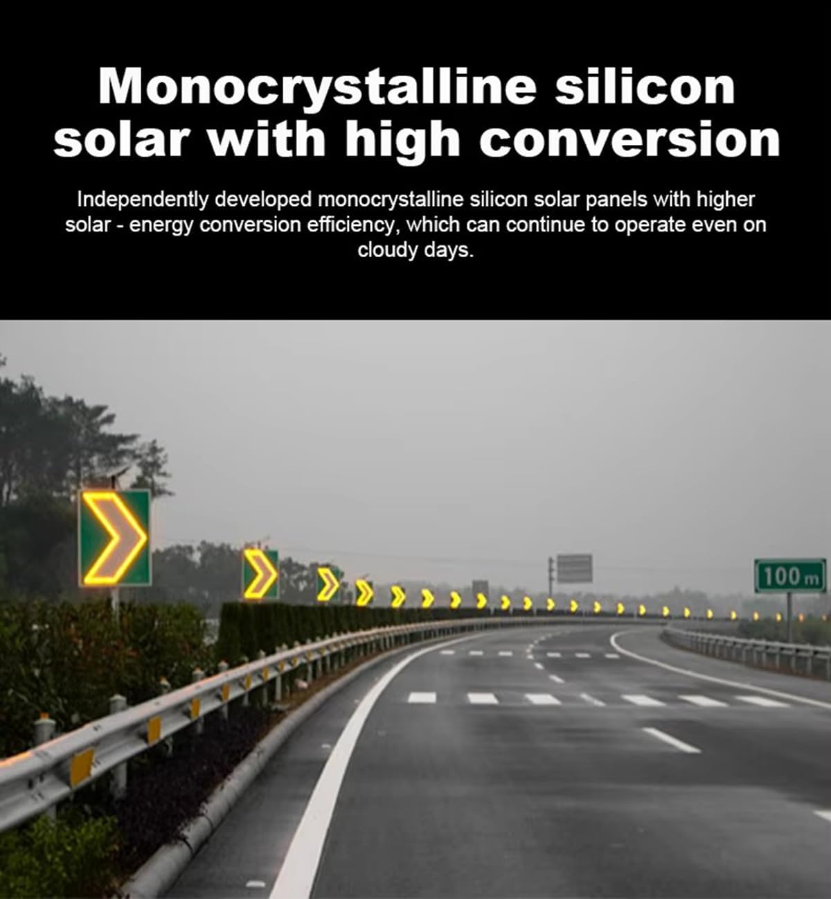 Solar LED Traffic Arrow Sign, Rectangle Road Traffic Emergency Warning Light, High Brightness Outdoor Traffic Road Warning Sign Board
