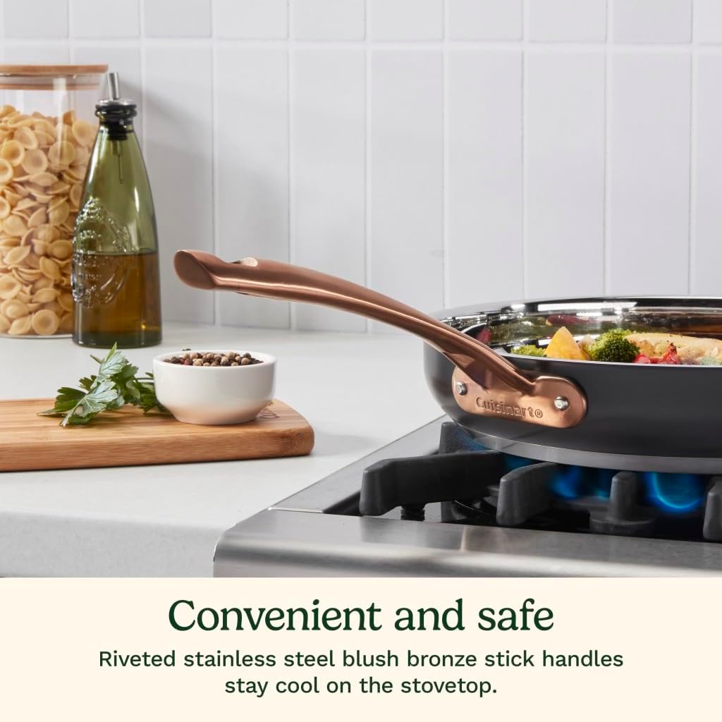 Cuisinart 11-Piece Matte Black Elegance Cookware Set, MBK89-11